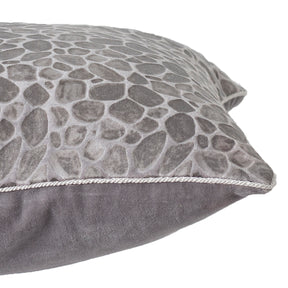 Grandeur Ore-Rerun 100%Cotton Grey FoilPrintedCushionCover