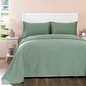 Eliott Summer AC Quilt/Quilted Bed Cover/Comforter Basil