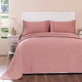 Eliott Summer AC Quilt/Quilted Bed Cover/Comforter Cameo Brown