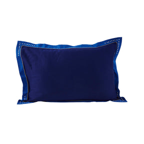 Little Maspar Hand Embroidery Cross Stitch 2PC Pillow Case Set Blue