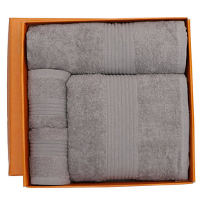 Hermosa Jeneth 100% Cotton Solid Towel Set Grey