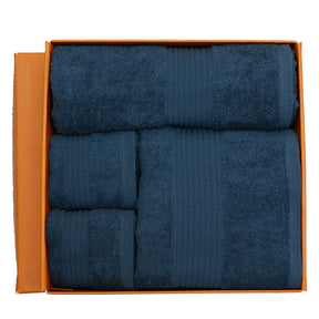 Hermosa Jeneth 100% Cotton Solid Towel Set Blue
