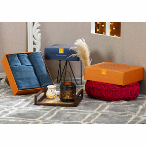 Hermosa Jeneth 100% Cotton Solid Towel Set Blue