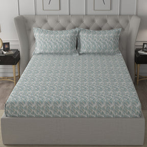 Ardour Vivaan Printed Bed Sheet With Pillow Case