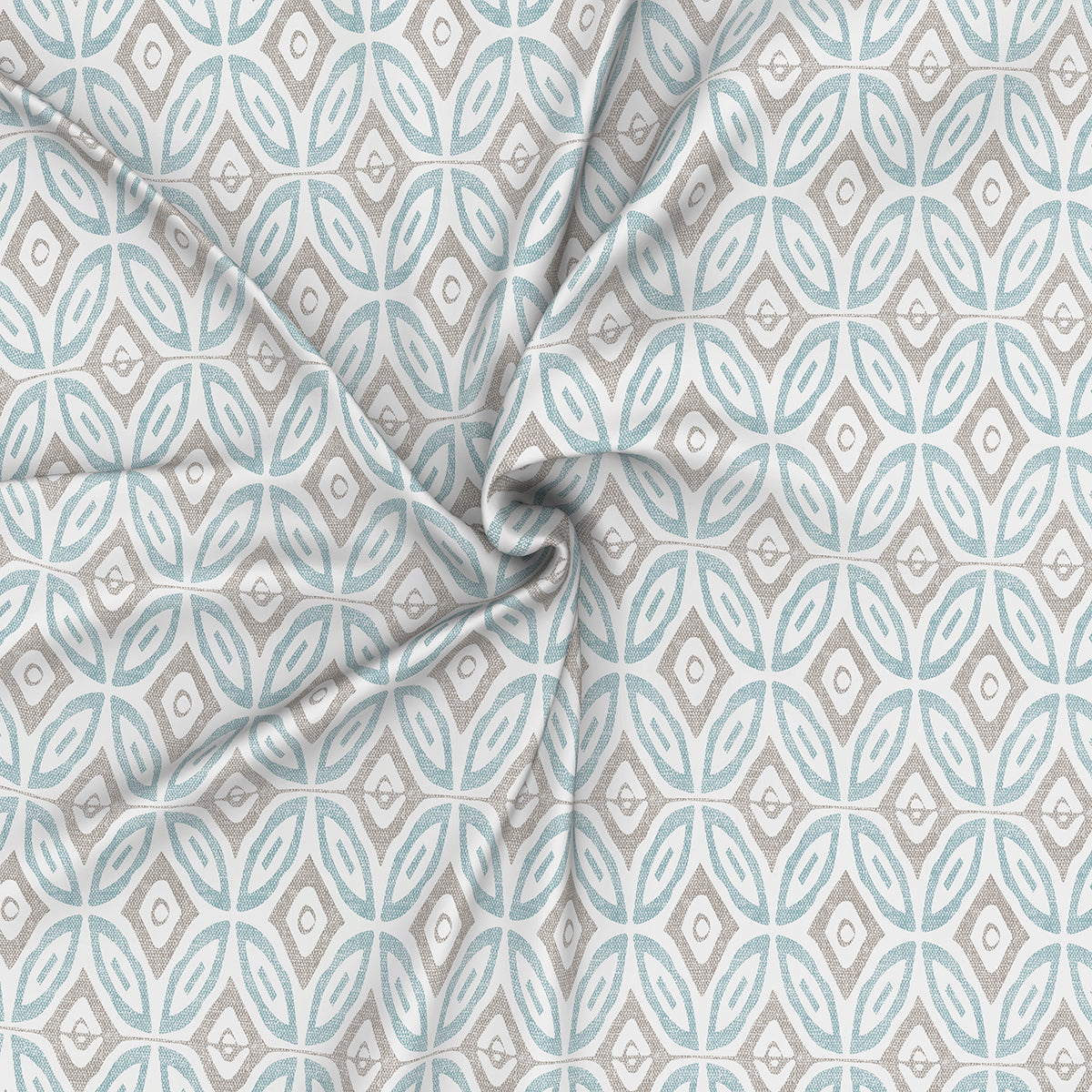 Inhouse Ardour Soren Printed 200 TC 100% Cotton Blue Bed Sheet
