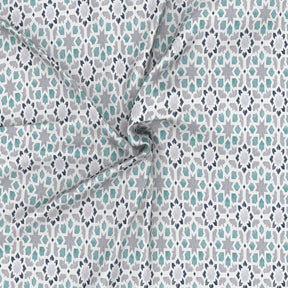Inhouse Ardour Darien Printed 200 TC 100% Cotton Blue Bed Sheet with Pillow Case