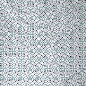 Inhouse Ardour Darien Printed 200 TC 100% Cotton Blue Bed Sheet with Pillow Case