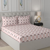 Florescence Cayden Red Bed Sheet with Pillow Case