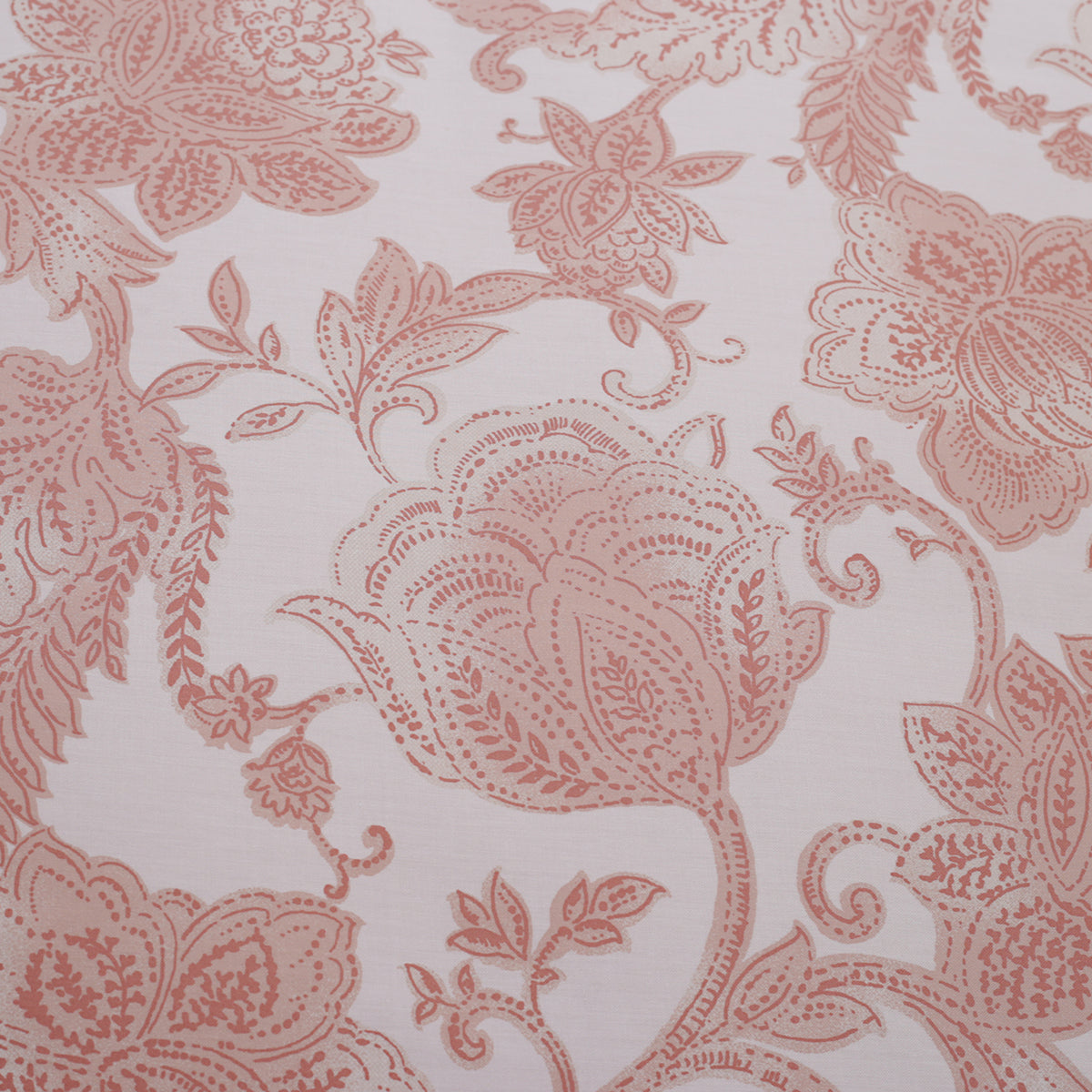 Art Nouveau Mabel Red Plain & Printed Reversible 100% Cotton Super Soft Duvet Cover with Pillow Case