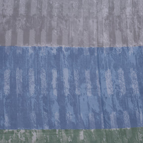 Global Atelier Streak Tint Printed 100% Cotton Blue Soft Bed Sheet
