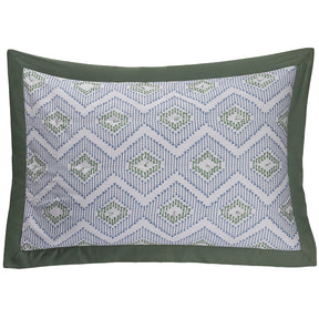 Global Atelier Demon Dash Blue Machine Quilted 2PC Pillow Sham Set