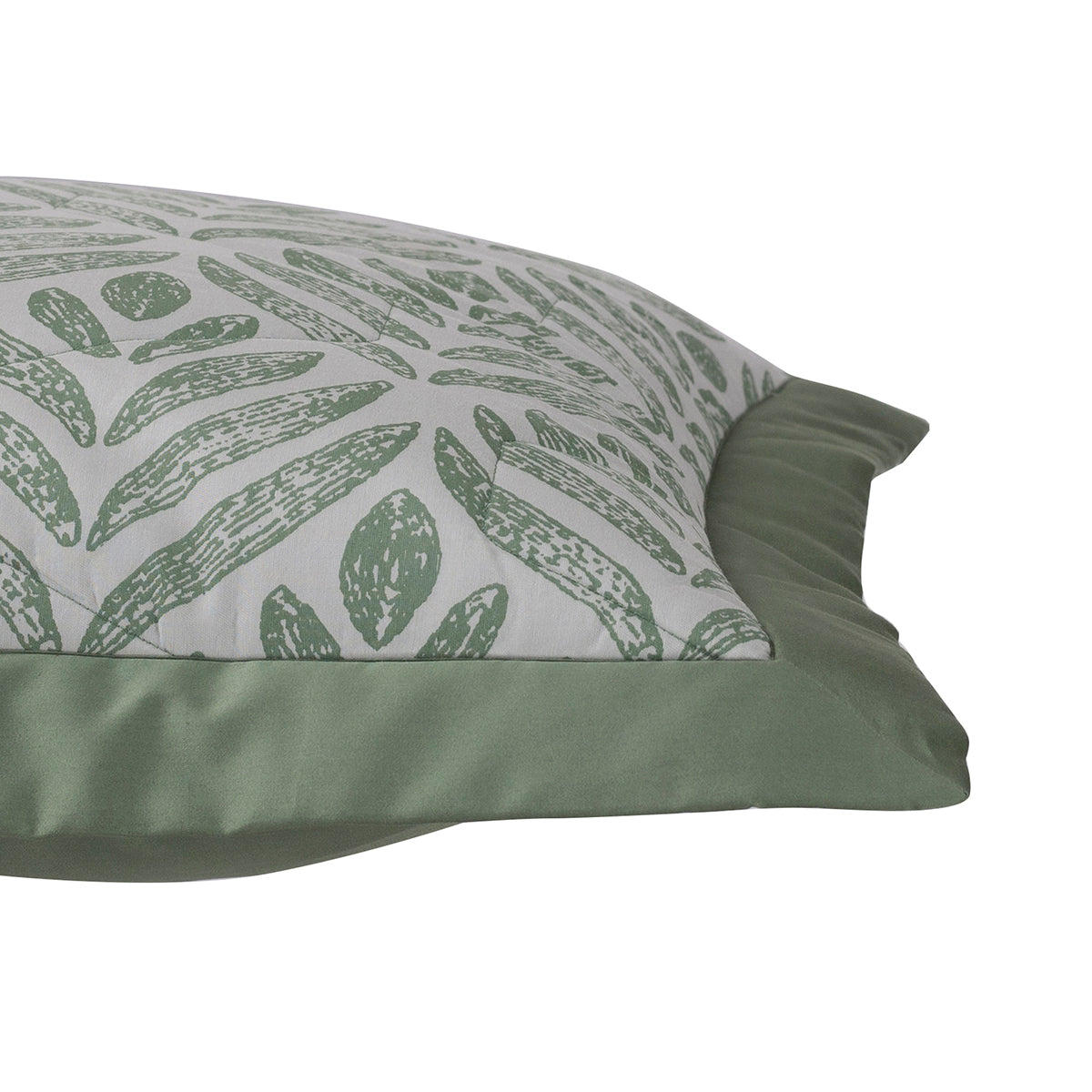 Global Atelier Petal Touch Green Machine Quilted 2PC Pillow Sham Set