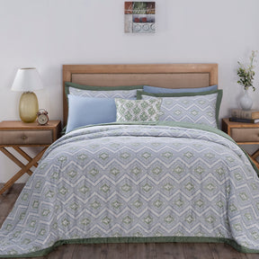 Global Atelier Demon Dash Blue 8PC Quilt/Quilted Bed Cover Set