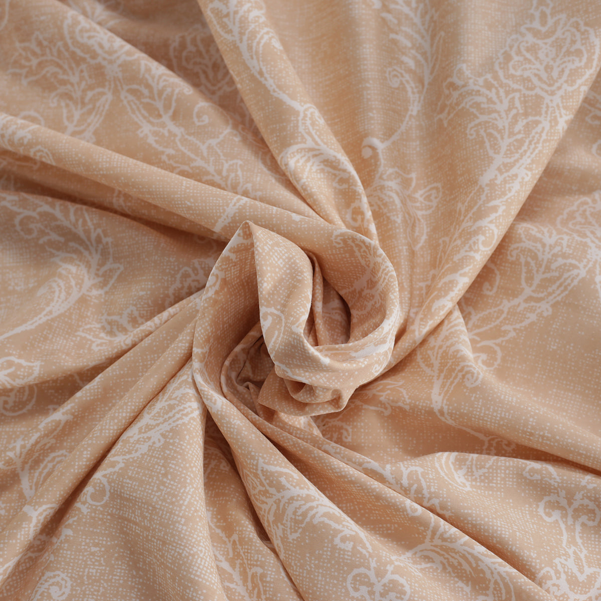 Nostalgic Attire Classic Cambric Peach Printed 100% Cotton Soft Bed Sheet