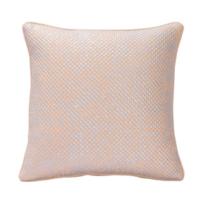 Nostalgic Attire Vint Flow Peach  Foil Printed & Quilted Cushion Cover