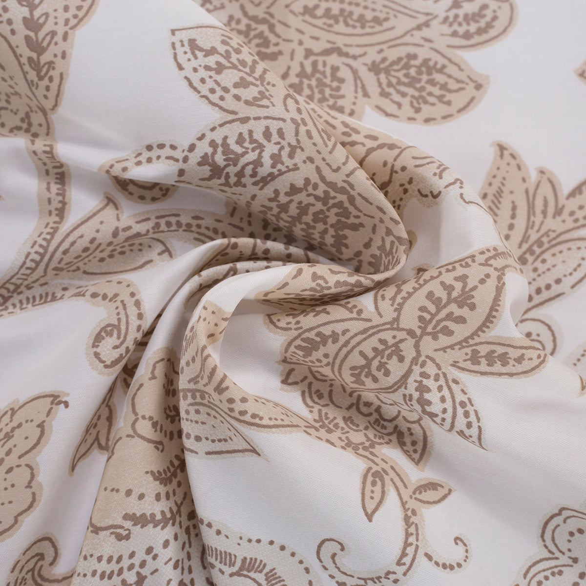 Art Nouveau Mabel Printed 100% Cotton Neutral Soft Bed Sheet