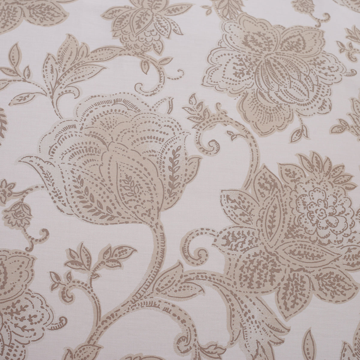 Art Nouveau Mabel Neutral Plain & Printed Reversible 100% Cotton Super Soft Duvet Cover with Pillow Case
