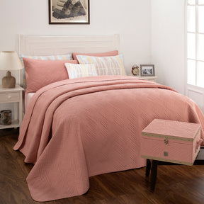 Eliott Pink 8PC Quilt/Quilted Bed Cover Set