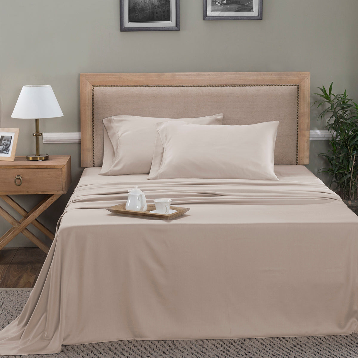Mellow Neutral 100% Excel Fabric Bed Sheet