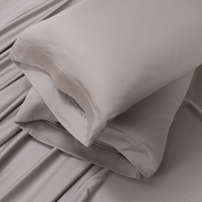 Mellow Grey 100% Excel Fabric Bed Sheet With Pillow Case