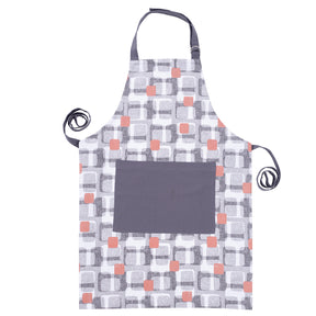 Scandi Block Red/Grey 1 Pc Apron
