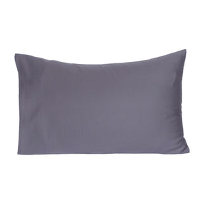 Viola Solid 2PC Pillow Case Set Smoked Grey