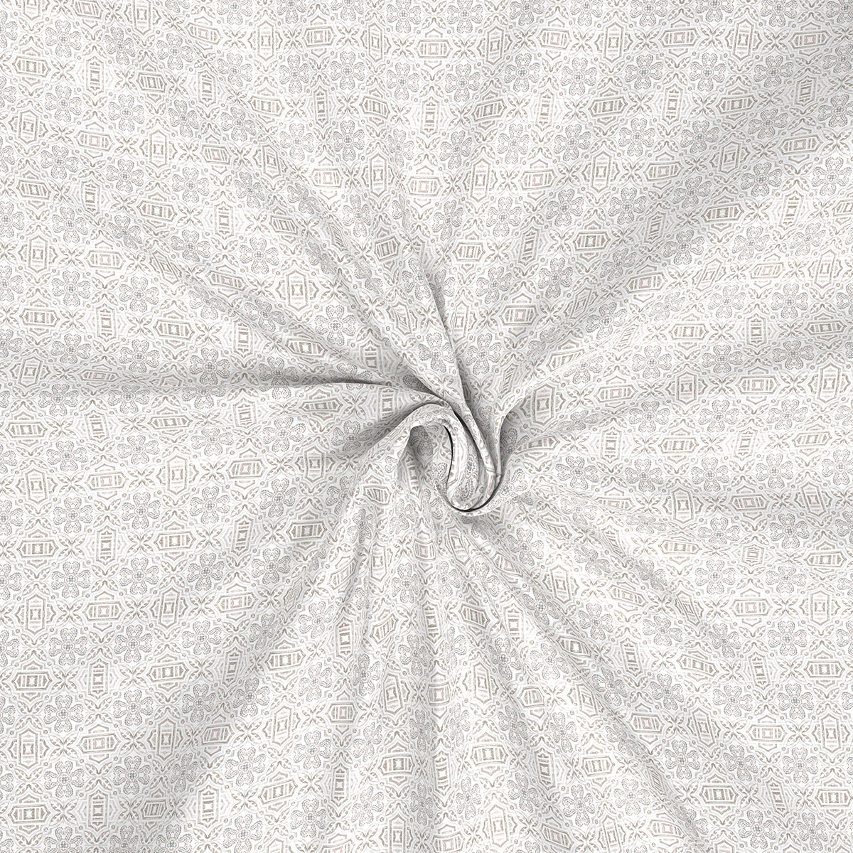 Hermosa Exotic Bouquet Kallie Neutral Bed Sheet with Pillow Case