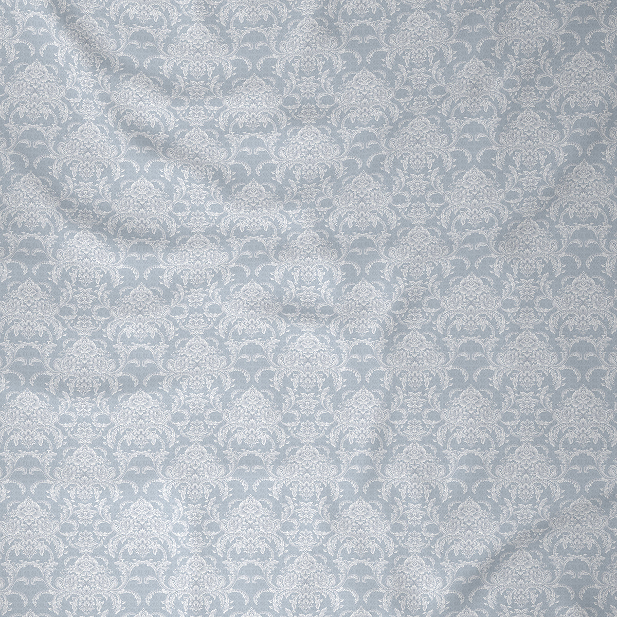 Hermosa Exotic Bouquet Damask Floral Grey Quilt