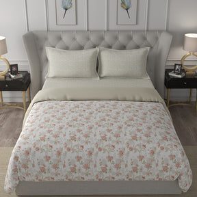 Hermosa Exotic Bouquet Bloomington Red 4 Pc Quilt/Quilted Bed Cover Set
