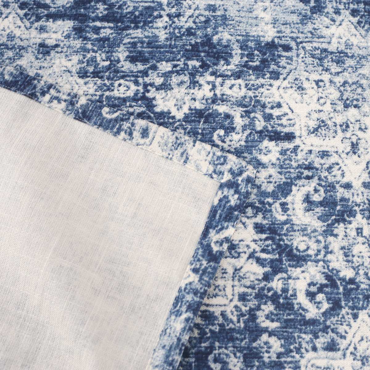 Rustic Clash Hyper Graphic Blue Printed Bed Cover