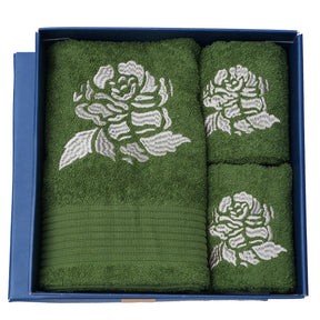 Florent Ultra-Soft And Highly Absorbant Calliste Green Bath Set