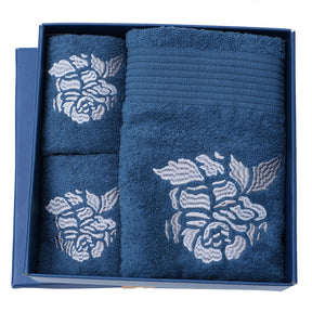 Florent Ultra-Soft And Highly Absorbant Mallard Blue Bath Set