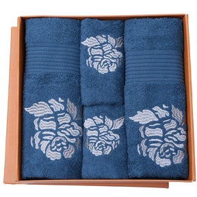 Florent Ultra-Soft And Highly Absorbant Mallard Blue 5Pc Bath Set