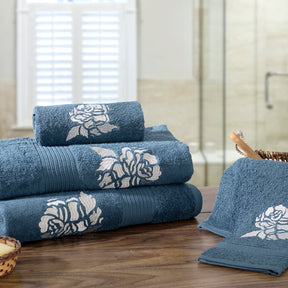 Florent Ultra-Soft And Highly Absorbant Mallard Blue 5Pc Bath Set
