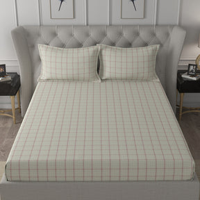 Backyard Patio Adrian Print Red Bed Sheet with Pillow Case