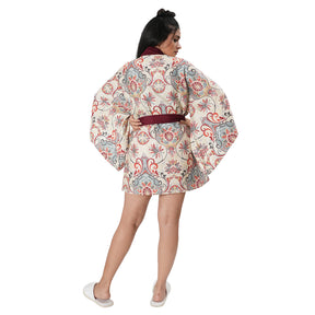 Luxe Boutique Lawn Rerun Printed 1Pc Thigh Length Robe/Gown/Bath Robe In Box Packaging