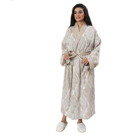 Luxe Boutique Lindsey Printed 1 Pc Ankle Length Robe/ Gown / Bath Robe In Box Packaging