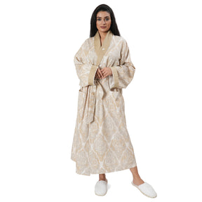 Luxe Boutique Lindsey Printed 1 Pc Ankle Length Robe/ Gown / Bath Robe In Box Packaging