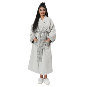 Luxe Boutique Savour Printed 1Pc Calf Length Robe/ Gown/ Bath Robe In Box Packaging