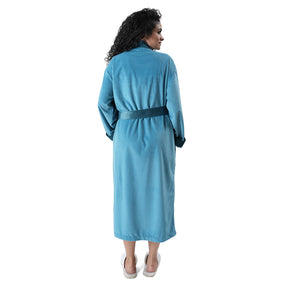 Luxe Boutique Luxify Velvet Sateen 1Pc Calf Length Robe/ Gown / Bath Robe In Box Packaging