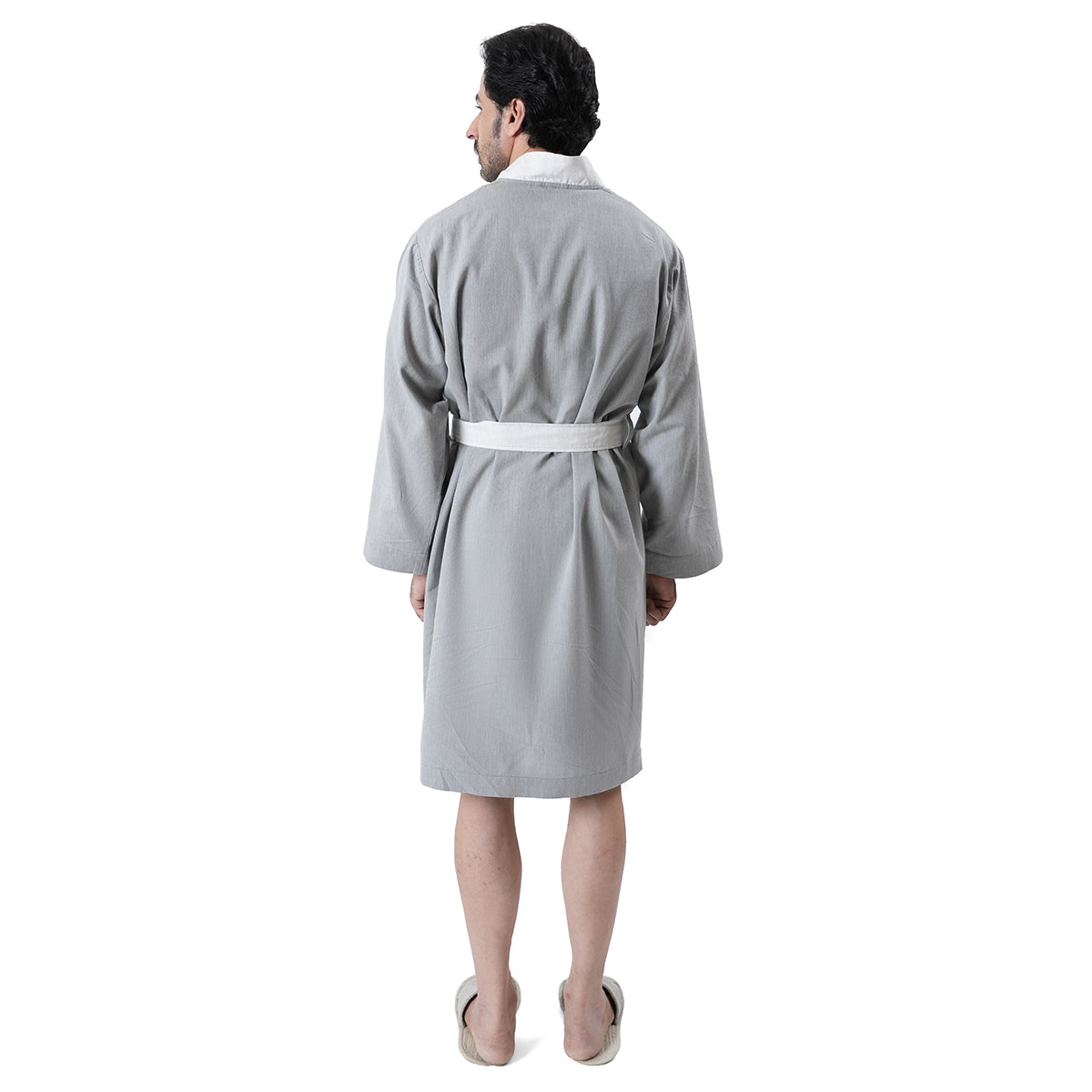 Luxe Boutique Emmie Cashmere Soft Grey 1Pc Knee Length Robe/Gown/Bath Robe In Box Packaging