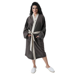 Luxe Boutique Emmie Cashmere Soft 1Pc Knee Length Robe / Gown / Bath Robe In Box Packaging