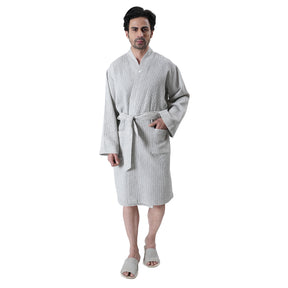 Luxe Boutique Eileen Milange Grey 1Pc Knee Length Robe/Gown/Bath Robe In Box Packaging
