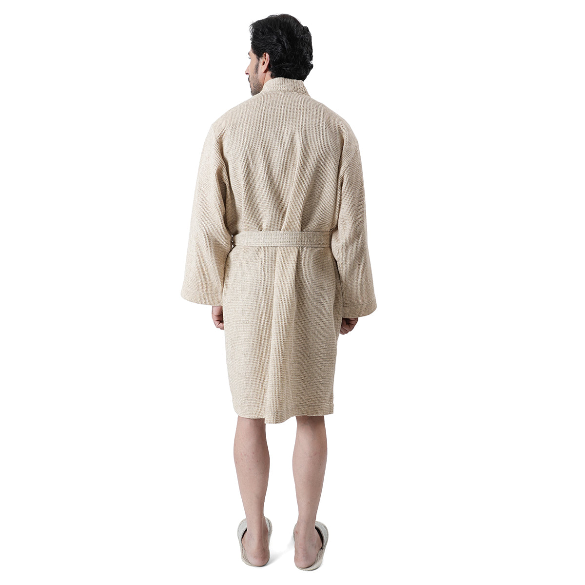 Luxe Boutique Eileen Milange Beige 1Pc Knee Length Robe/Gown/Bath Robe In Box Packaging