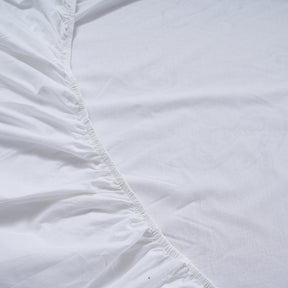 Eden Crisp & Light Weight 100% Cotton Solid White Fitted Sheet