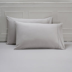 Eden Crisp & Light Weight 100% Cotton Solid Grey Fitted Sheet