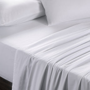 Eden Crisp & Light Weight 100% Cotton Solid White Bed Sheet with Pillow Case