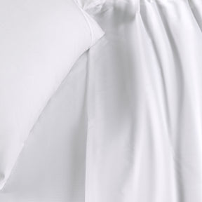 Eden Crisp & Light Weight 100% Cotton Solid White Bed Sheet with Pillow Case