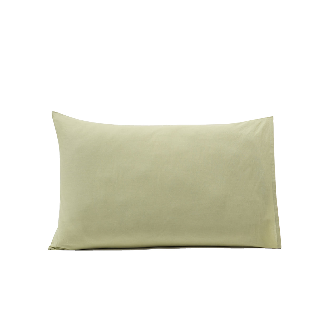 Eden Solid 100% Cotton Green 2PC Pillow Case Set