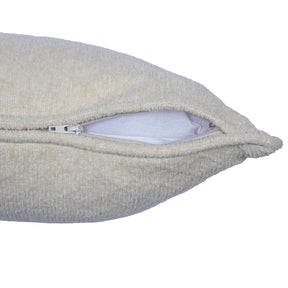 Blaize 100% Cotton Solid Weave Beige Cushion Cover